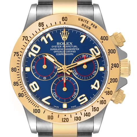 rolex daytona gold blue dial